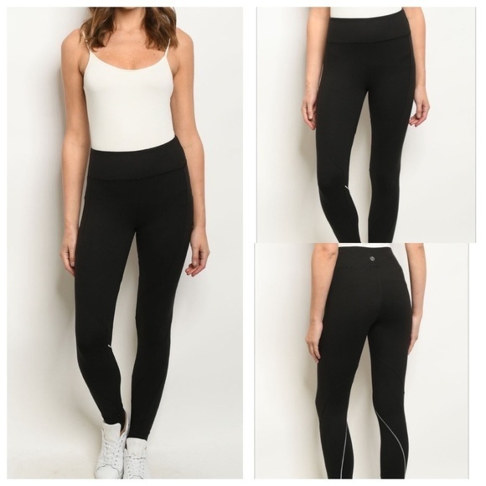 🆕High waist band leggings yoga pants-black